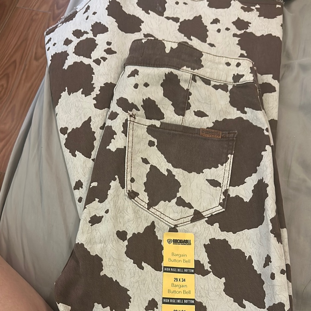 Rock & Roll Cow Print Jeans
